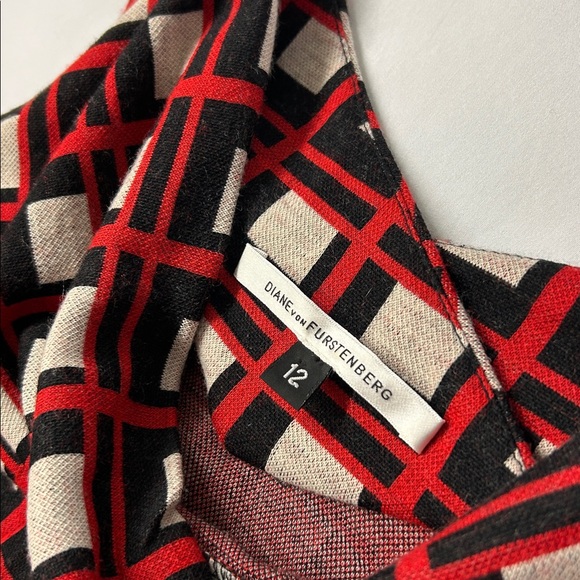 Diane von Furstenberg Hutong Wool Blend Dress Size 12 - Picture 8 of 10